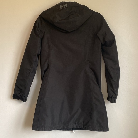 Helly Hansen Winter Belfast long jacket Women’s size XS Black Warm waterproof - Picture 2 of 6